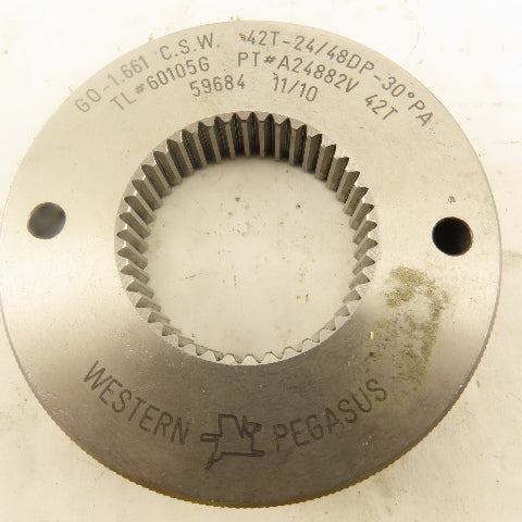 Western Pegasus 42T 24/48DP 30°PA GO Ring Gauge 1.661 CSW