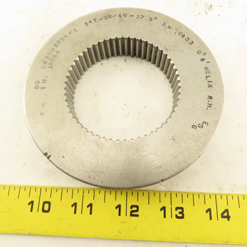 Western Pegasus 54T 20/40DP 37.5° PA 0°8' Helix RH GO Ring Gauge .0833SW