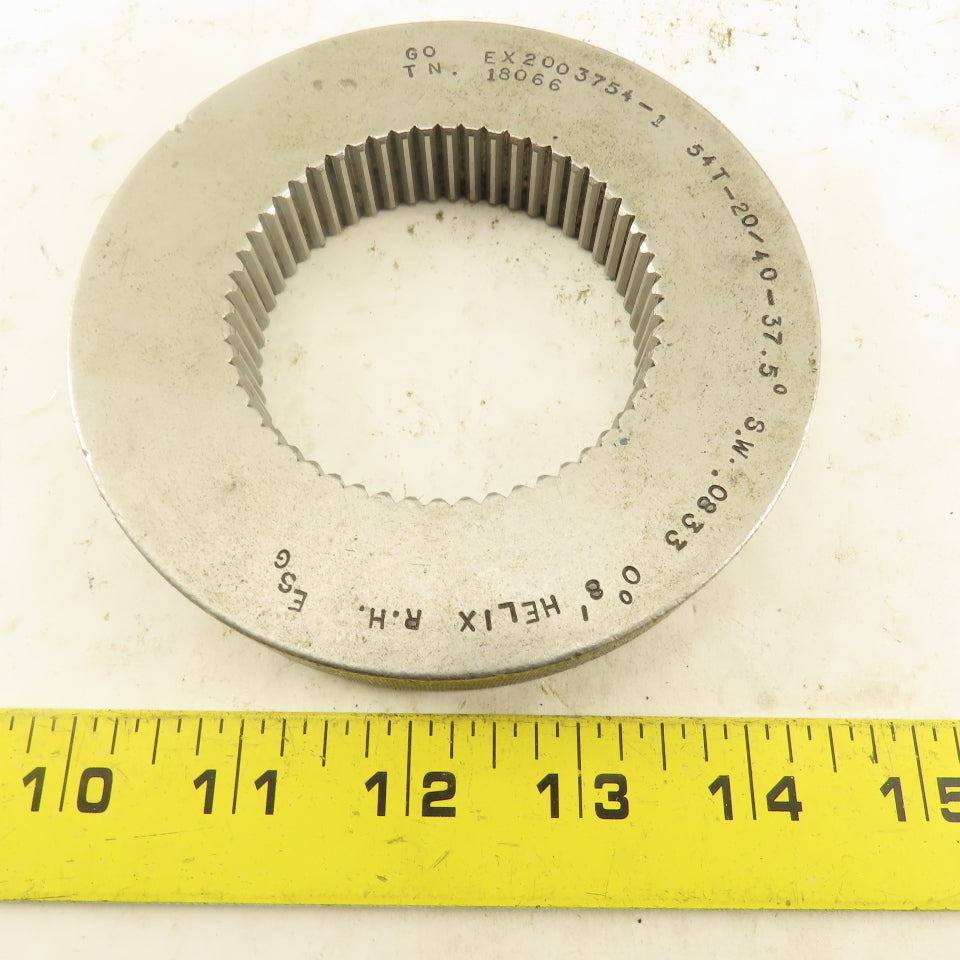 Western Pegasus 54T 20/40DP 37.5° PA 0°8' Helix RH GO Ring Gauge .0833SW