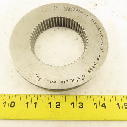Western Pegasus 54T 20/40DP 37.5° PA 0°8' Helix RH GO Ring Gauge .0833SW