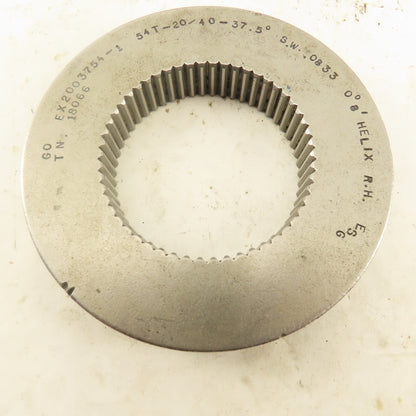 Western Pegasus 54T 20/40DP 37.5° PA 0°8' Helix RH GO Ring Gauge .0833SW