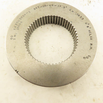 Western Pegasus 54T 20/40DP 37.5° PA 0°8' Helix RH GO Ring Gauge .0833SW