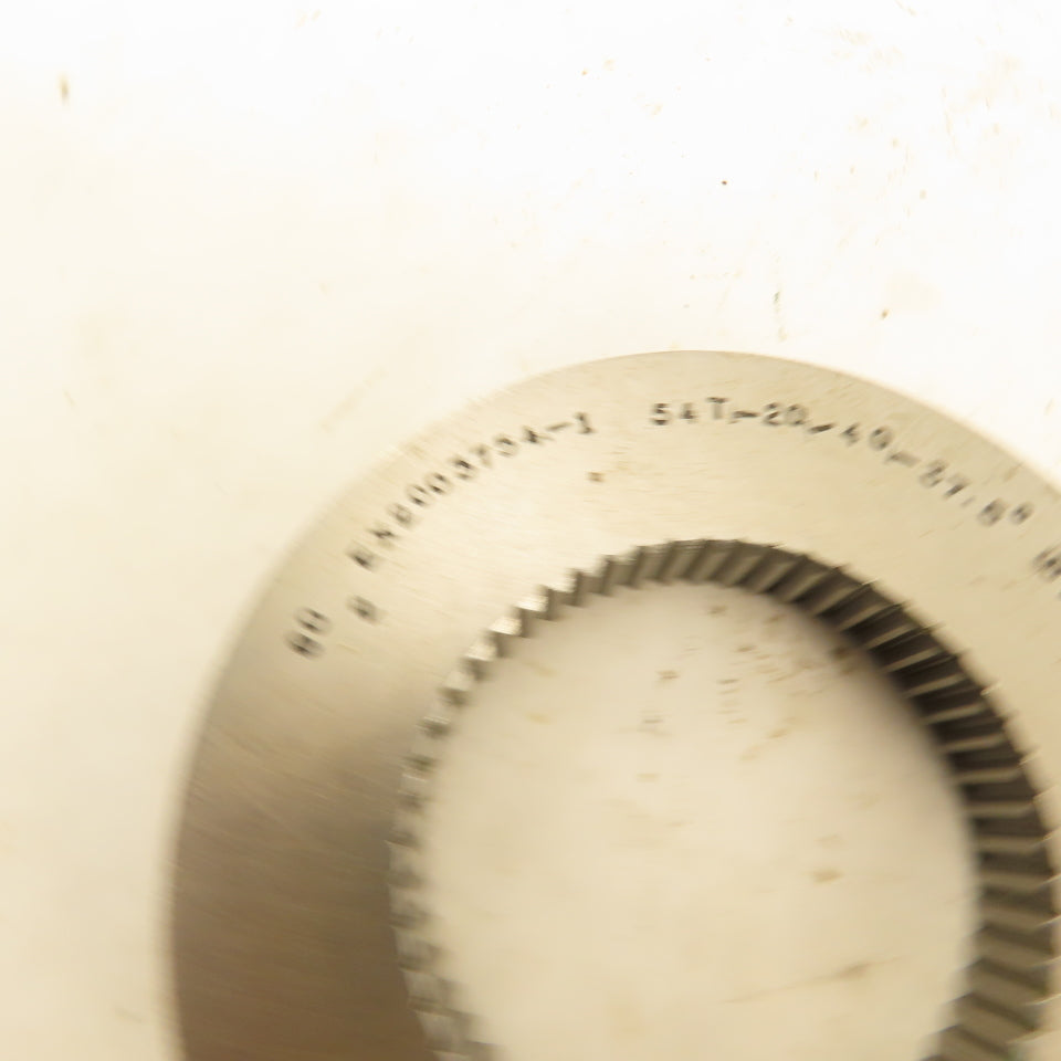 54T 20/40DP 37.5° PA 0°8' Helix RH GO Ring Gauge .0833 SW