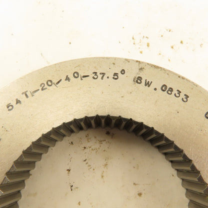 54T 20/40DP 37.5° PA 0°8' Helix RH GO Ring Gauge .0833 SW
