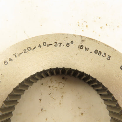 54T 20/40DP 37.5° PA 0°8' Helix RH GO Ring Gauge .0833 SW