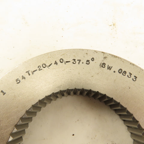 54T 20/40DP 37.5° PA 0°8' Helix RH GO Ring Gauge .0833 SW