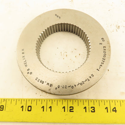 54T 20/40DP 37.5° PA 0°8' Helix RH GO Ring Gauge .0833 SW
