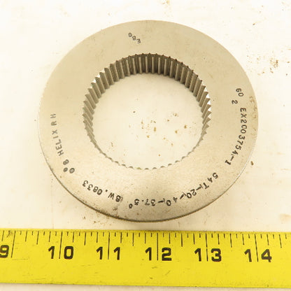 54T 20/40DP 37.5° PA 0°8' Helix RH GO Ring Gauge .0833 SW