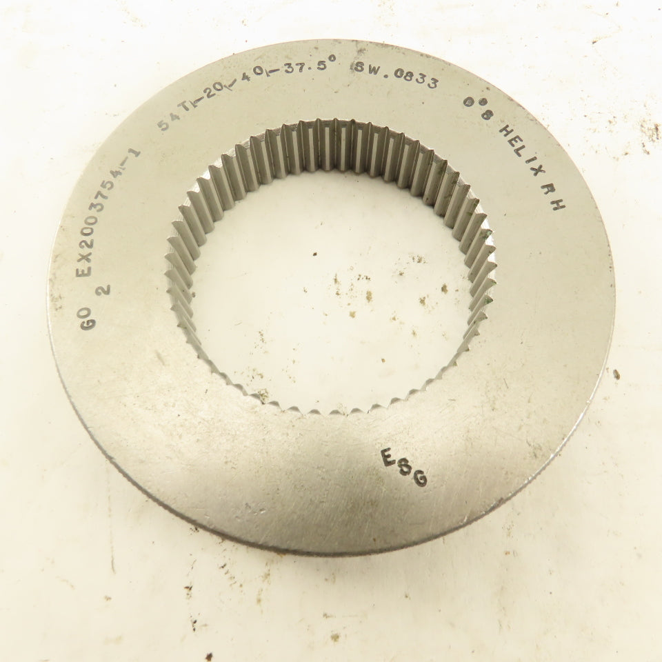 54T 20/40DP 37.5° PA 0°8' Helix RH GO Ring Gauge .0833 SW