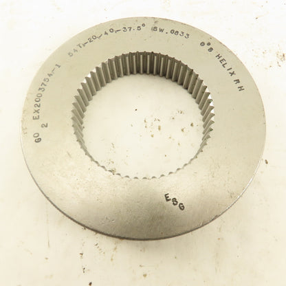 54T 20/40DP 37.5° PA 0°8' Helix RH GO Ring Gauge .0833 SW