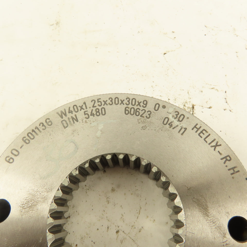 Western Pegasus W40x1.25x30x30x9 30T Spline Gear GO Gauge 0°30' Helix RH