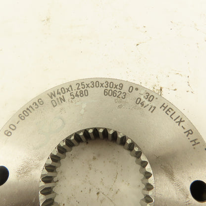 Western Pegasus W40x1.25x30x30x9 30T Spline Gear GO Gauge 0°30' Helix RH