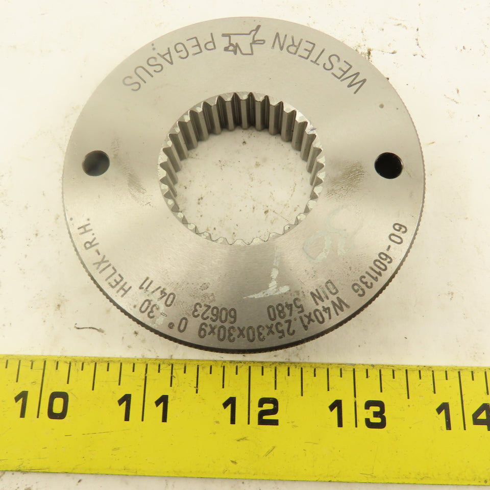 Western Pegasus W40x1.25x30x30x9 30T Spline Gear GO Gauge 0°30' Helix RH