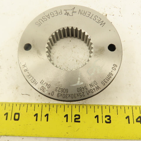 Western Pegasus W40x1.25x30x30x9 30T Spline Gear GO Gauge 0°30' Helix RH