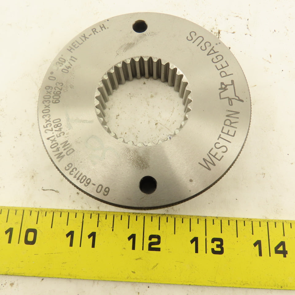 Western Pegasus W40x1.25x30x30x9 30T Spline Gear GO Gauge 0°30' Helix RH