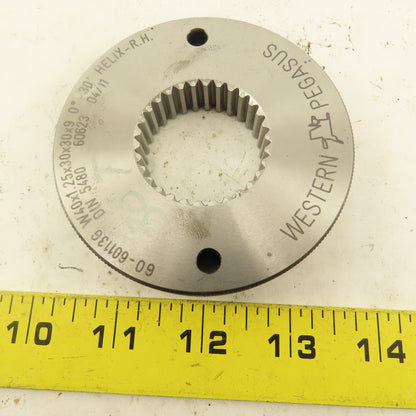 Western Pegasus W40x1.25x30x30x9 30T Spline Gear GO Gauge 0°30' Helix RH