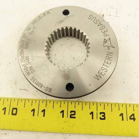 Western Pegasus W40x1.25x30x30x9 30T Spline Gear GO Gauge 0°30' Helix RH