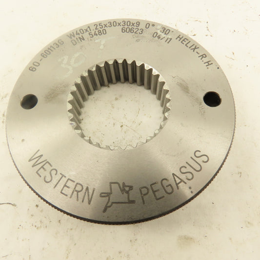 Western Pegasus W40x1.25x30x30x9 30T Spline Gear GO Gauge 0°30' Helix RH