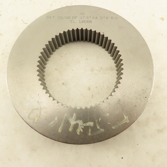 Eagle Spline 54T 20/40DP 37.5° PA 0°8'RH GO Ring Gauge