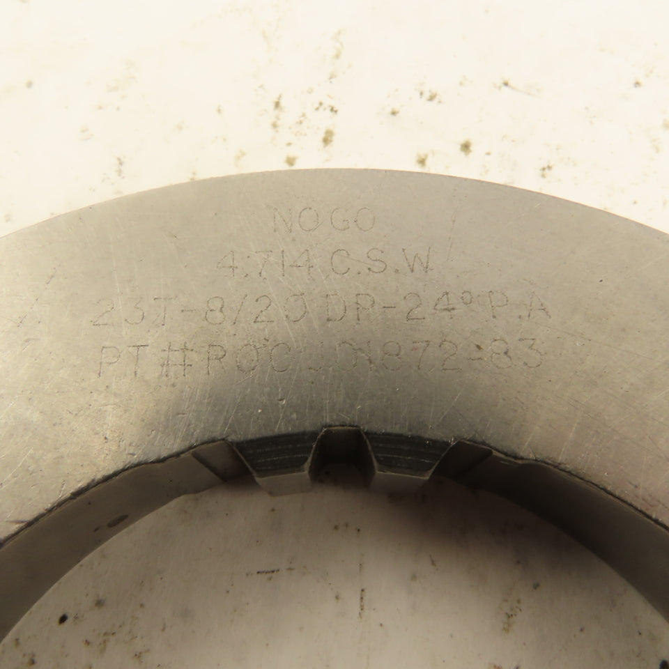 Western Pegasus 23T 8/20DP 24°PA NO GO Ring Gauge 4.714 CSW