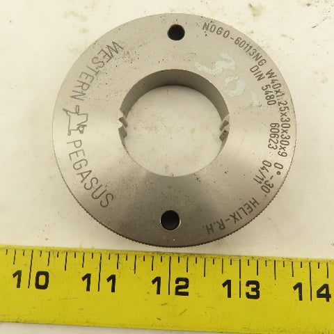 Western Pegasus W40x1.25x30x30x9 30T NO GO Ring Gauge 0°30' Helix RH