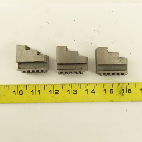 028 Hard Jaw Step Scroll Chuck Jaw Set 1.670" Long 0.590" Tall Lot Of 3