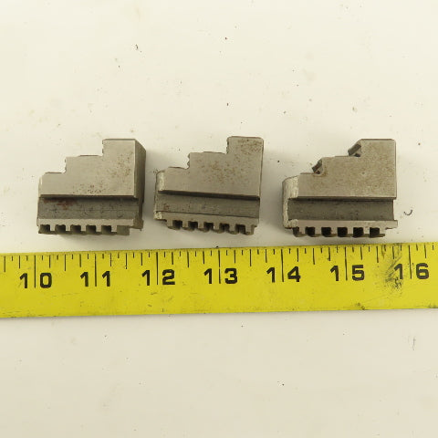 028 Hard Jaw Step Scroll Chuck Jaw Set 1.670" Long 0.590" Tall Lot Of 3