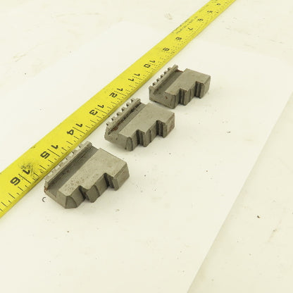 028 Hard Jaw Step Scroll Chuck Jaw Set 1.670" Long 0.590" Tall Lot Of 3