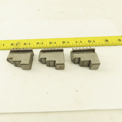 028 Hard Jaw Step Scroll Chuck Jaw Set 1.670" Long 0.590" Tall Lot Of 3