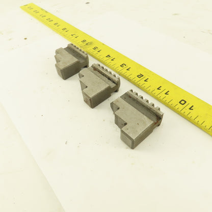 028 Hard Jaw Step Scroll Chuck Jaw Set 1.670" Long 0.590" Tall Lot Of 3