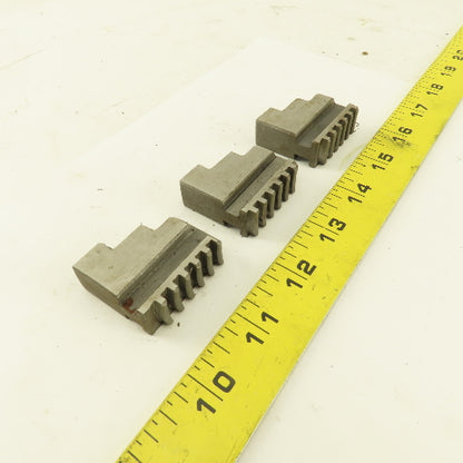 028 Hard Jaw Step Scroll Chuck Jaw Set 1.670" Long 0.590" Tall Lot Of 3
