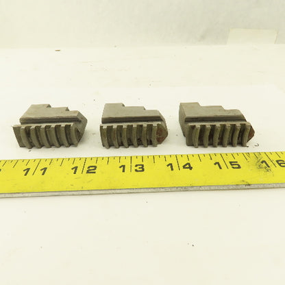 028 Hard Jaw Step Scroll Chuck Jaw Set 1.670" Long 0.590" Tall Lot Of 3