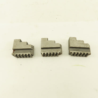 028 Hard Jaw Step Scroll Chuck Jaw Set 1.670" Long 0.590" Tall Lot Of 3