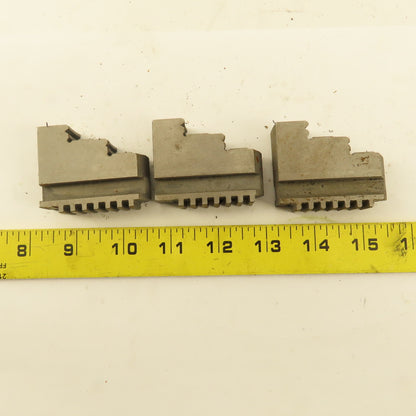 9054 Hard Jaw Step Scroll Chuck Jaw Set 2-1/4" Long 1-7/8" Tall Lot Of 3