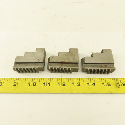 9054 Hard Jaw Step Scroll Chuck Jaw Set 2-1/4" Long 1-7/8" Tall Lot Of 3