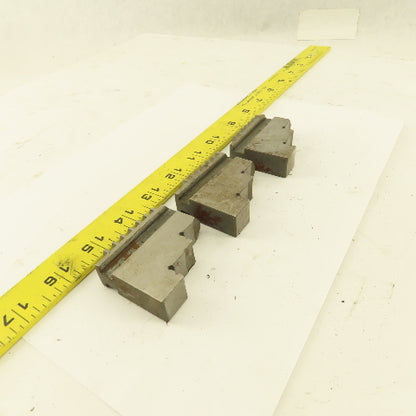 9054 Hard Jaw Step Scroll Chuck Jaw Set 2-1/4" Long 1-7/8" Tall Lot Of 3