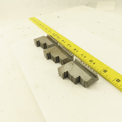 9054 Hard Jaw Step Scroll Chuck Jaw Set 2-1/4" Long 1-7/8" Tall Lot Of 3