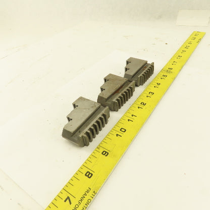 9054 Hard Jaw Step Scroll Chuck Jaw Set 2-1/4" Long 1-7/8" Tall Lot Of 3