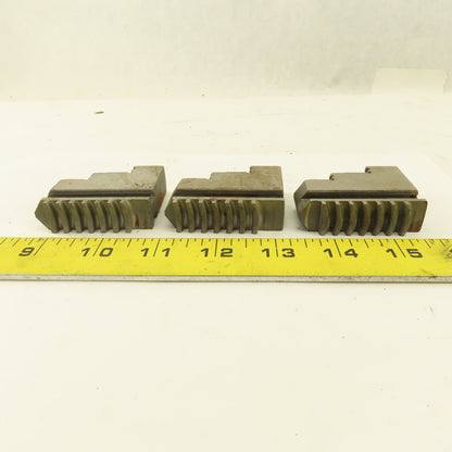 9054 Hard Jaw Step Scroll Chuck Jaw Set 2-1/4" Long 1-7/8" Tall Lot Of 3