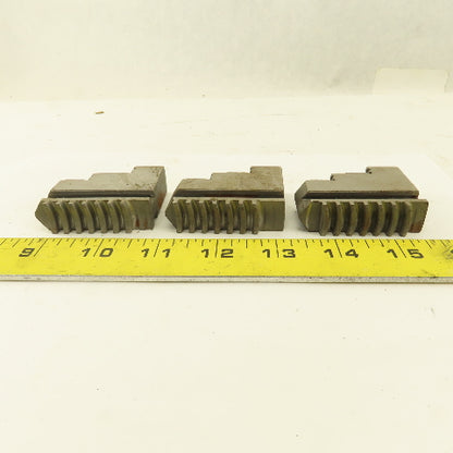 9054 Hard Jaw Step Scroll Chuck Jaw Set 2-1/4" Long 1-7/8" Tall Lot Of 3