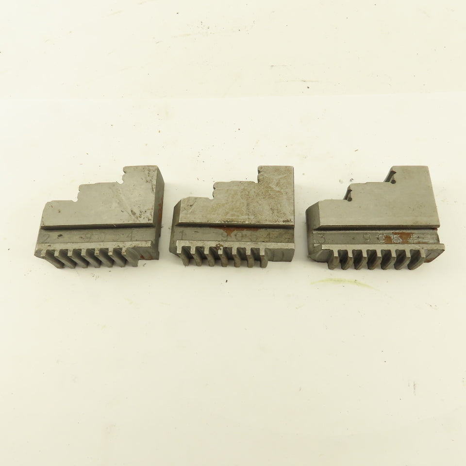 9054 Hard Jaw Step Scroll Chuck Jaw Set 2-1/4" Long 1-7/8" Tall Lot Of 3