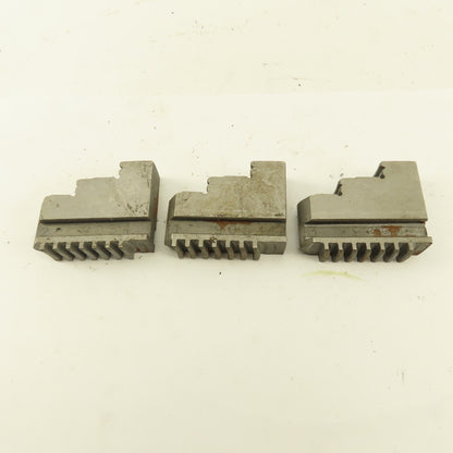 9054 Hard Jaw Step Scroll Chuck Jaw Set 2-1/4" Long 1-7/8" Tall Lot Of 3