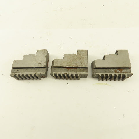 9054 Hard Jaw Step Scroll Chuck Jaw Set 2-1/4" Long 1-7/8" Tall Lot Of 3