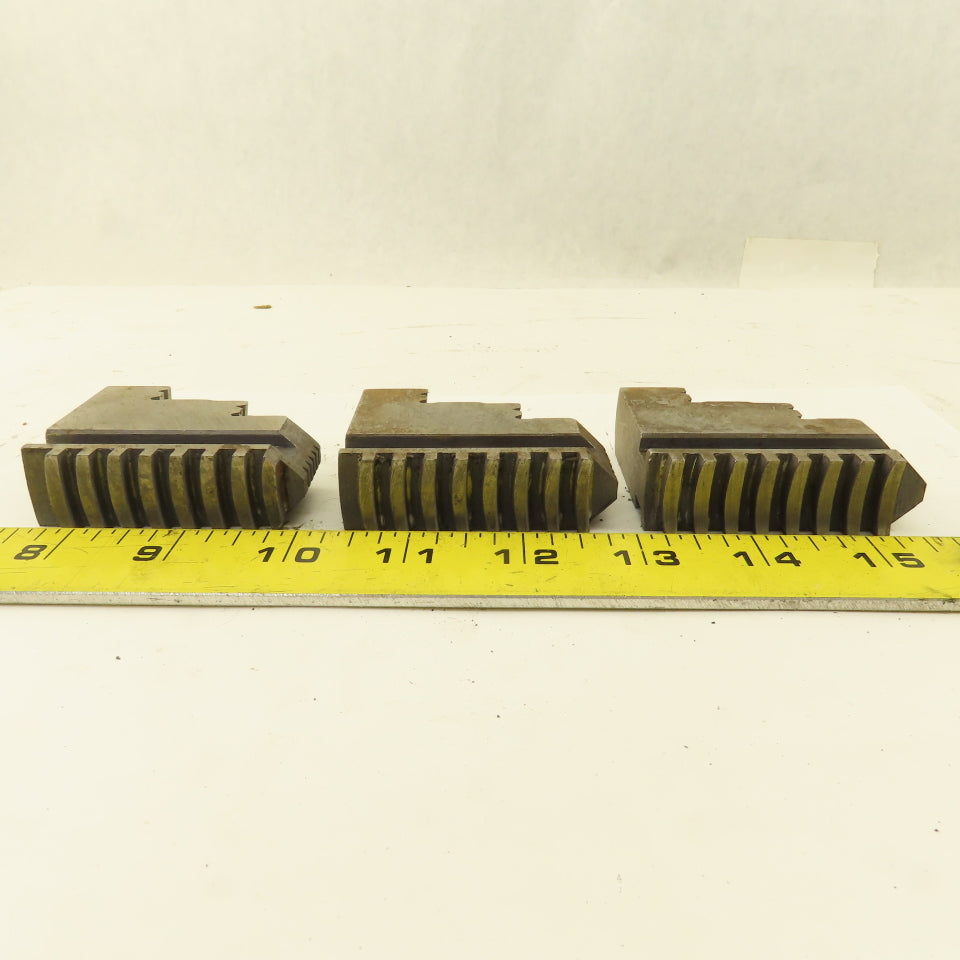 0514 Hard Jaw Step Scroll Chuck Jaw Set 2-1/2 Long 2" Tall Lot Of 3