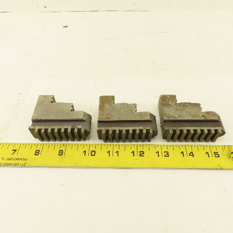 0514 Hard Jaw Step Scroll Chuck Jaw Set 2-1/2 Long 2" Tall Lot Of 3