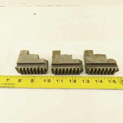 0514 Hard Jaw Step Scroll Chuck Jaw Set 2-1/2 Long 2" Tall Lot Of 3
