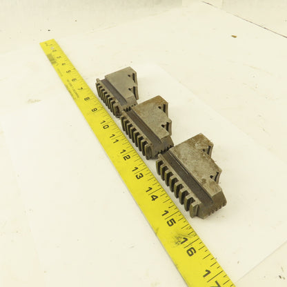 0514 Hard Jaw Step Scroll Chuck Jaw Set 2-1/2 Long 2" Tall Lot Of 3