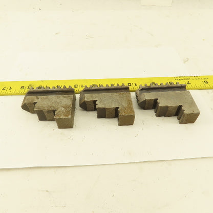 0514 Hard Jaw Step Scroll Chuck Jaw Set 2-1/2 Long 2" Tall Lot Of 3