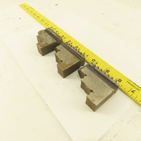 0514 Hard Jaw Step Scroll Chuck Jaw Set 2-1/2 Long 2" Tall Lot Of 3