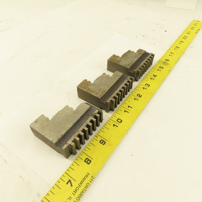 0514 Hard Jaw Step Scroll Chuck Jaw Set 2-1/2 Long 2" Tall Lot Of 3